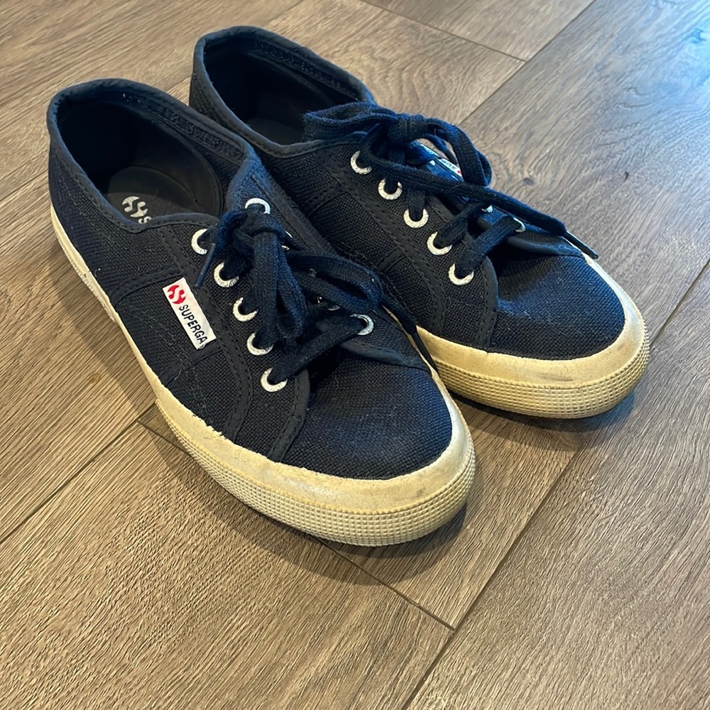 Superga Navy with gum soles